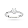 Klasyczny złoty pierścionek z diamentem laboratoryjnym 0,40ct białe złoto Lab Diamonds W0220.B3.LDW.09 marko
