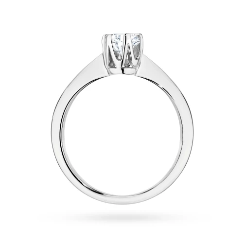 Klasyczny złoty pierścionek z diamentem  laboratoryjnym 0,40ct białe złoto Lab Diamonds