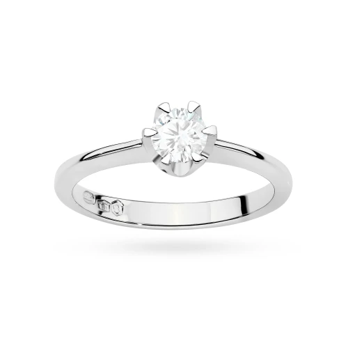 Klasyczny złoty pierścionek z diamentem laboratoryjnym 0,50ct białe złoto Lab Diamonds W0220.B3.LDW.10 marko