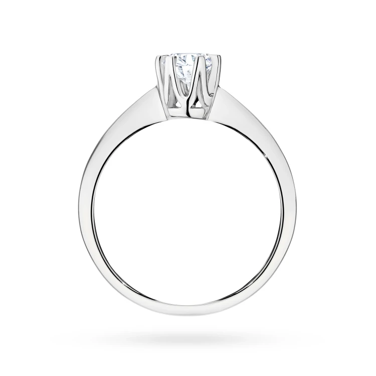 Klasyczny złoty pierścionek z diamentem laboratoryjnym 0,50ct białe złoto Lab Diamonds W0220.B3.LDW.10 marko