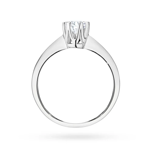 Klasyczny złoty pierścionek z diamentem  laboratoryjnym 0,70ct białe złoto Lab Diamonds