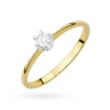 Klasyczny złoty pierścionek z diamentem laboratoryjnym 0,10ct żółte złoto Lab Diamonds W0220.Z3.LDW.02 marko