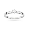 Klasyczny pierścioenk zaręczynowy z diamentem laboratoryjnym 0,10ct białe złoto Lab Diamonds W0222.B3.LDW.03 marko