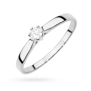 Klasyczny pierścioenk zaręczynowy  z diamentem laboratoryjnym 0,20ct białe złoto Lab Diamonds