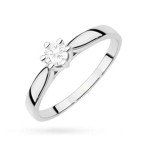Klasyczny pierścioenk zaręczynowy  z diamentem laboratoryjnym 0,30ct białe złoto Lab Diamonds