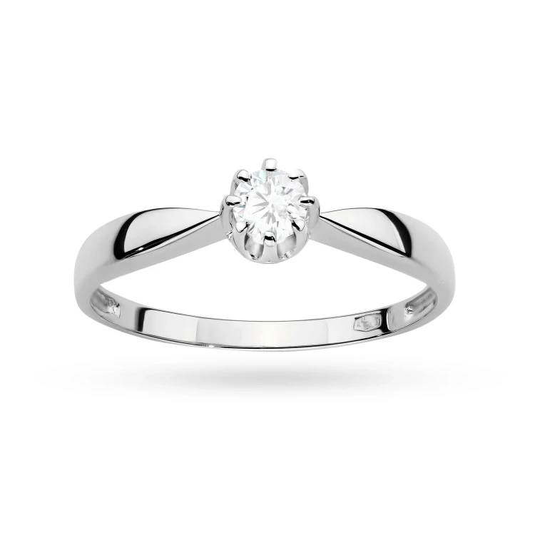 Klasyczny pierścionek zaręczynowy diament laboratoryjny 0,15ct białe złoto Lab Diamonds W0228.B3.LDW.02 marko