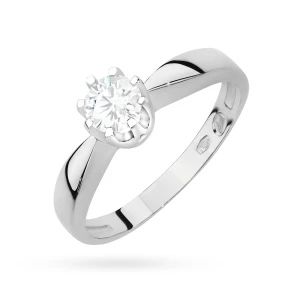 Klasyczny pierścionek zaręczynowy  diament laboratoryjny 0,30ct białe złoto Lab Diamonds