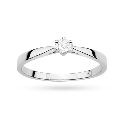 Klasyczny pierścionek zaręczynowy diament laboratoryjny 0,10ct białe złoto Lab Diamonds W0229.B3.LDW.02 marko