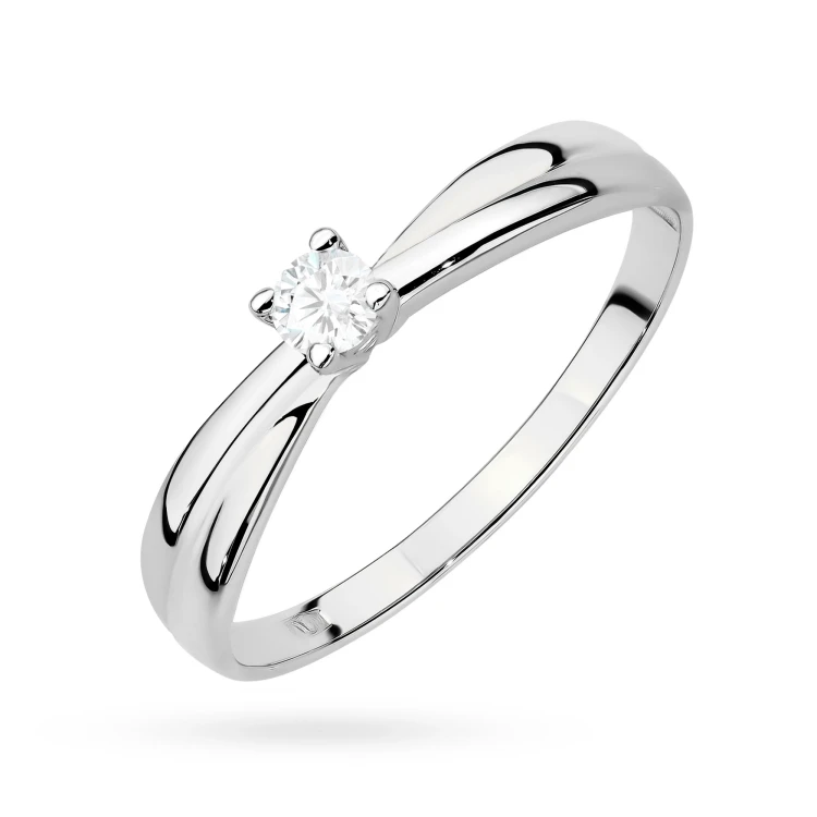 Klasyczny pierścionek zaręczynowy diament laboratoryjny 0,10ct białe złoto Lab Diamonds W0230.B3.LDW.02 marko