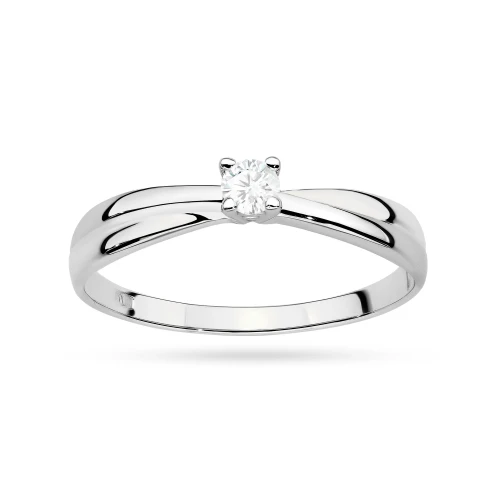 Klasyczny pierścionek zaręczynowy diament laboratoryjny 0,10ct białe złoto Lab Diamonds W0230.B3.LDW.02 marko