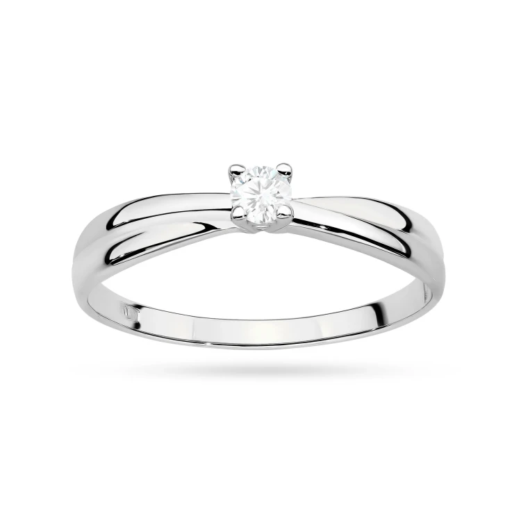 Klasyczny pierścionek zaręczynowy diament laboratoryjny 0,10ct białe złoto Lab Diamonds W0230.B3.LDW.02 marko