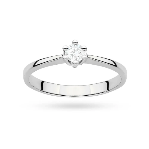 Tradycyjny pierścionek zaręczynowy diament laboratoryjny 0,15ct białe złoto Lab Diamonds W0256.B3.LDW.01 marko