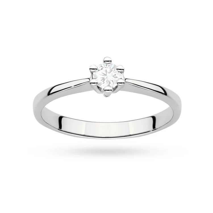 Tradycyjny pierścionek zaręczynowy diament laboratoryjny 0,15ct białe złoto Lab Diamonds W0256.B3.LDW.01 marko