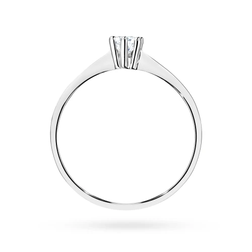 Tradycyjny pierścionek zaręczynowy  diament laboratoryjny 0,15ct białe złoto Lab Diamonds