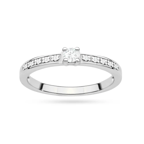 Pierścionek wielokamieniowy diamenty laboratoryjne białe złoto Lab Diamonds W0288.B3.LDW.01 marko