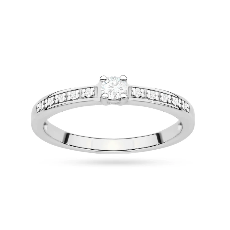 Pierścionek wielokamieniowy diamenty laboratoryjne białe złoto Lab Diamonds W0288.B3.LDW.01 marko