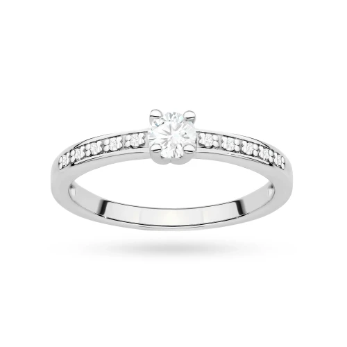 Pierścionek wielokamieniowy diamenty laboratoryjne białe złoto Lab Diamonds W0288.B3.LDW.02 marko