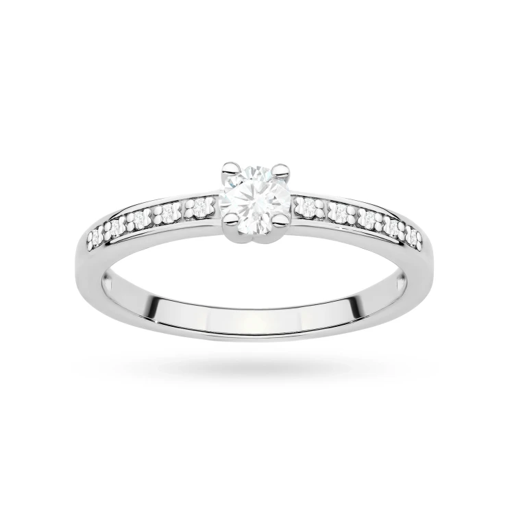 Pierścionek wielokamieniowy diamenty laboratoryjne białe złoto Lab Diamonds W0288.B3.LDW.02 marko