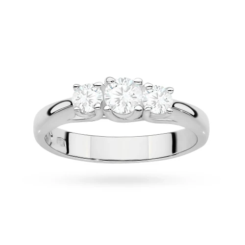 Pierścionek z trzema kamieniami diamenty laboratoryjne białe złoto Lab Diamonds W0344.B3.LDW.01 marko