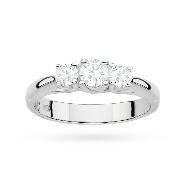 Pierścionek z trzema kamieniami diamenty laboratoryjne białe złoto Lab Diamonds W0344.B3.LDW.01 marko