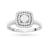 Okazały pierścionek z diamentami laboratoryjnymi kwadratowy białe złoto Lab Diamonds W0345.B3.LDW.01 marko