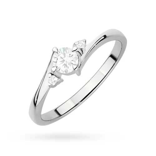 Pierścionek z trzema kamieniami diamenty laboratoryjne białe złoto Lab Diamonds W0346.B3.LDW.02 marko