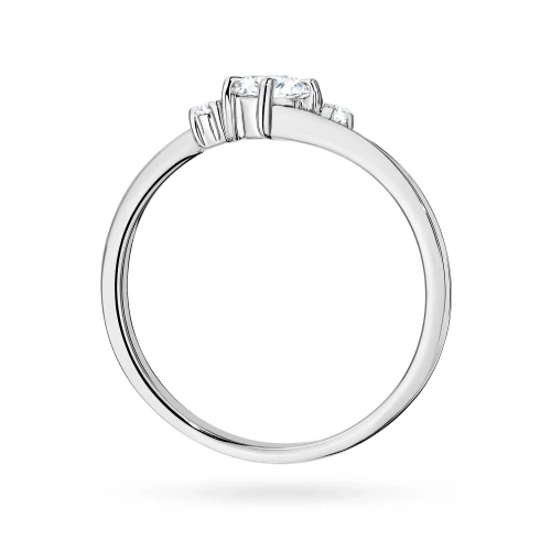 Pierścionek z trzema kamieniami diamenty  laboratoryjne białe złoto Lab Diamonds