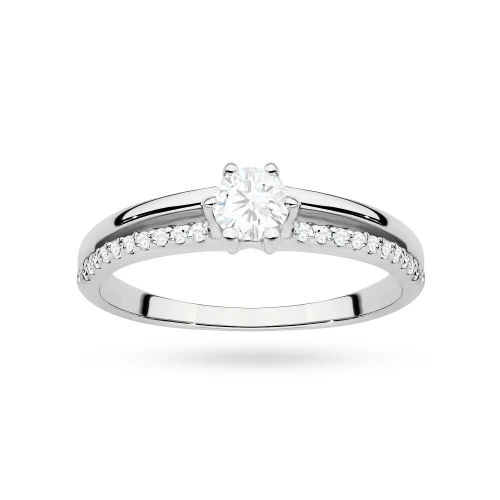 Pierścionek z białego złota podwójna obrączka diamenty laboratoryjne Lab Diamonds W0355.B3.LDW.01 marko