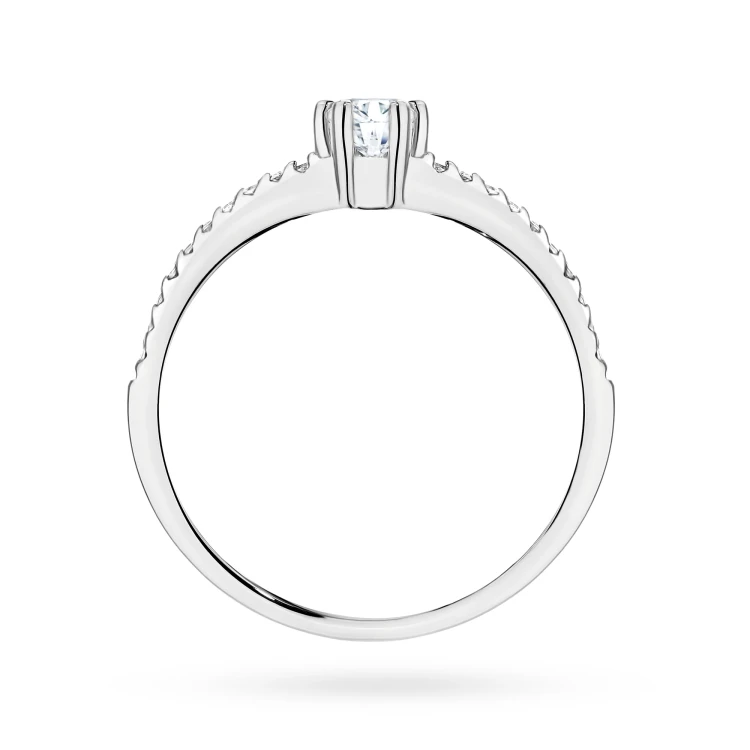 Pierścionek z białego złota podwójna obrączka diamenty laboratoryjne Lab Diamonds W0355.B3.LDW.01 marko