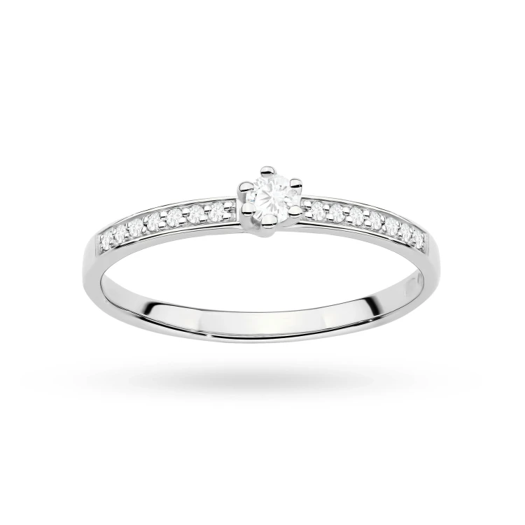 Pierścionek wielokamieniowy diamenty laboratoryjne białe złoto Lab Diamonds W0459.B3.LDW.01 marko