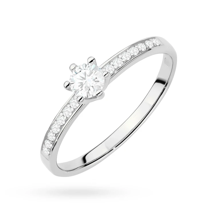 Pierścionek wielokamieniowy diamenty laboratoryjne białe złoto Lab Diamonds W0459.B3.LDW.03 marko