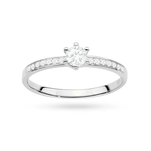 Pierścionek wielokamieniowy diamenty laboratoryjne białe złoto Lab Diamonds W0459.B3.LDW.03 marko