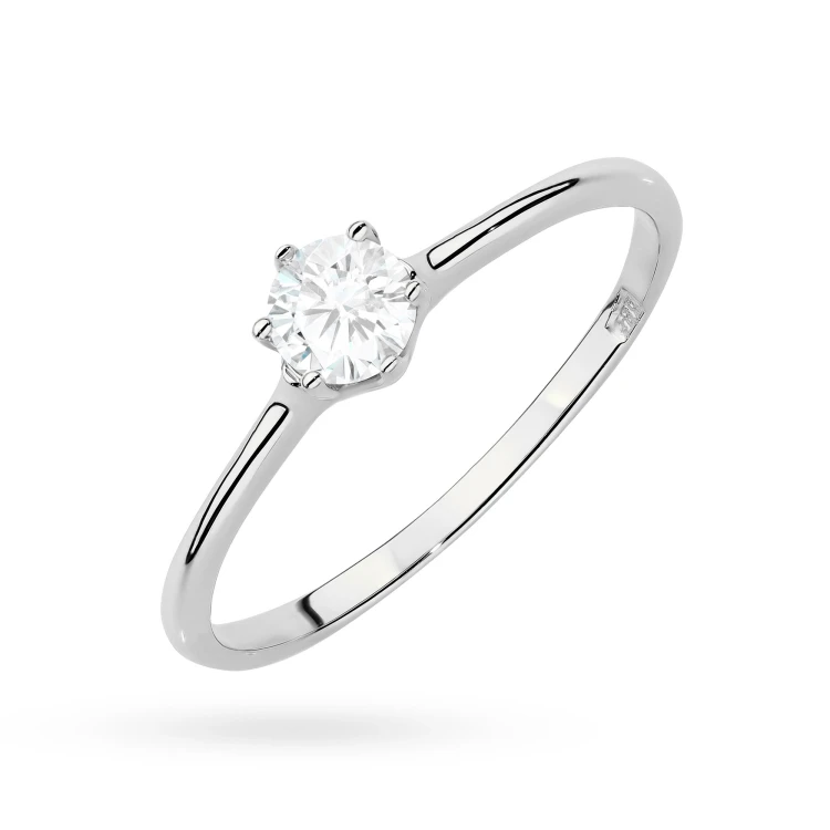 Białe złoto pierścionek z pojedynczym brylantem diamentem laboratoryjnym 0,25ct Lab Diamonds W0499.B3.LDW.03 marko