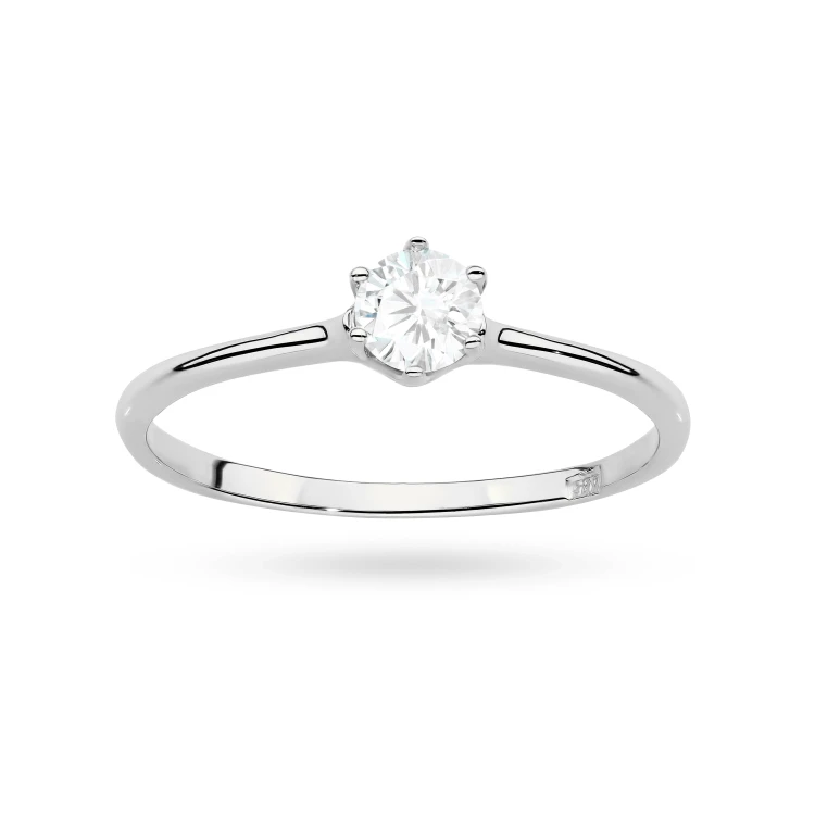 Białe złoto pierścionek z pojedynczym brylantem diamentem laboratoryjnym 0,25ct Lab Diamonds W0499.B3.LDW.03 marko