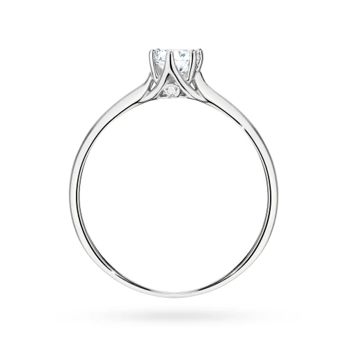 Białe złoto pierścionek z pojedynczym diamentem laboratoryjnym 0,25ct Lab Diamonds
