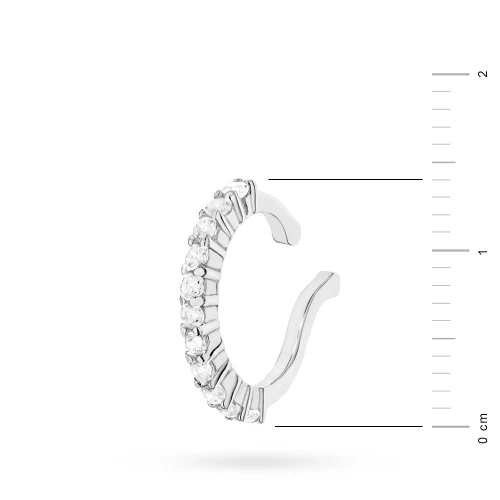 Srebrny kolczyk tragus nakładka na chrząstkę fake piercing cyrkonie K1204-925-BS marko