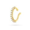 Srebrny pozłacany kolczyk tragus nakładka na chrząstkę fake piercing cyrkonie K1204-925-BZ marko