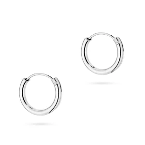 Srebrne klasyczne kolczyki kółka koła     12mm