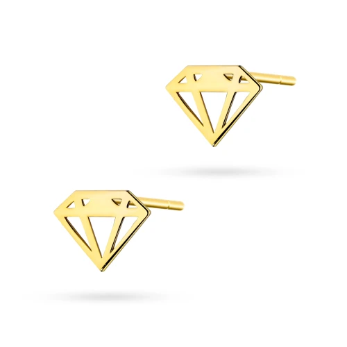 Złote kolczyki diamenciki sztyft 585 K368-585 marko