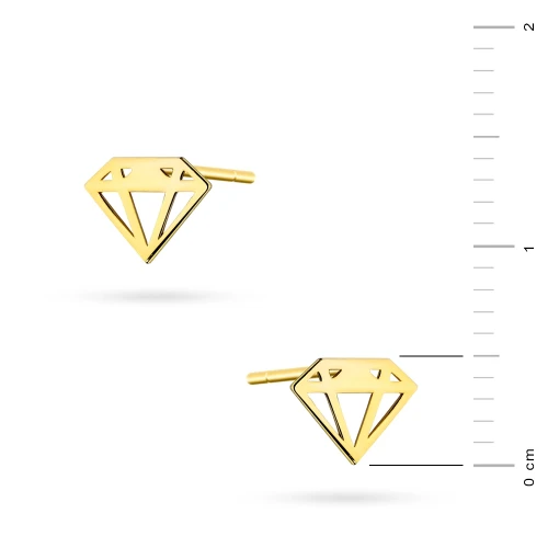 Złote kolczyki diamenciki sztyft 585 K368-585 marko