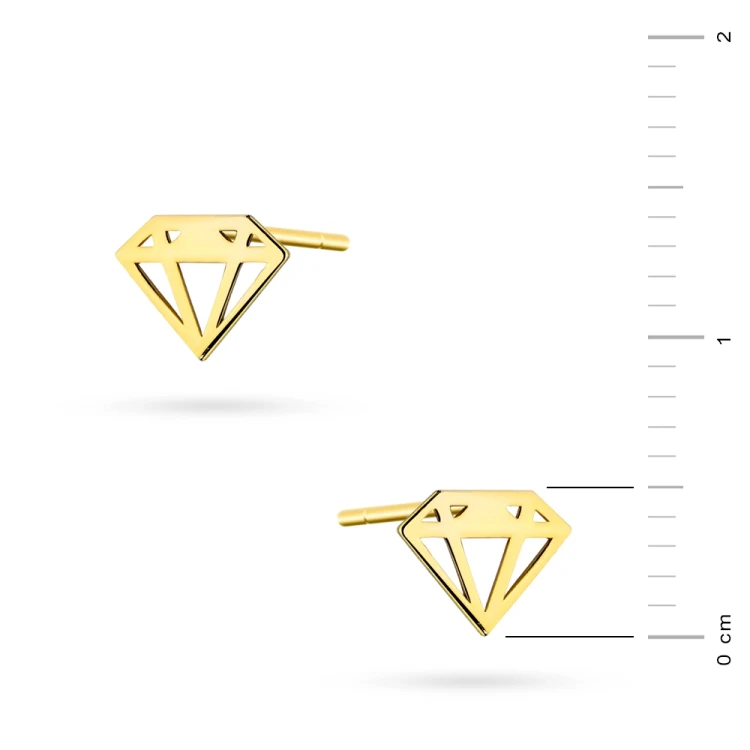 Złote kolczyki diamenciki sztyft 585 K368-585 marko