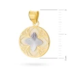 Złota zawieszka diamentowany kwiatek z masą perłową Virino Z374-585-B marko