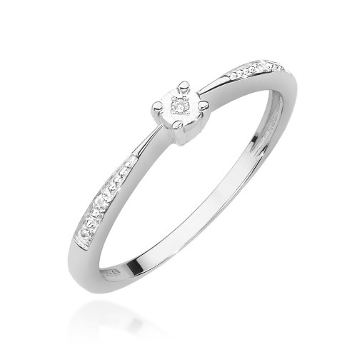 Pierścionek z białego złota z brylantami 0,02ct Galaktyki W465-585-B0.02 marko