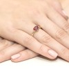 Pierścionek z białe złota rubin 1,70ct i brylanty W012-585-R1.70 MARKO
