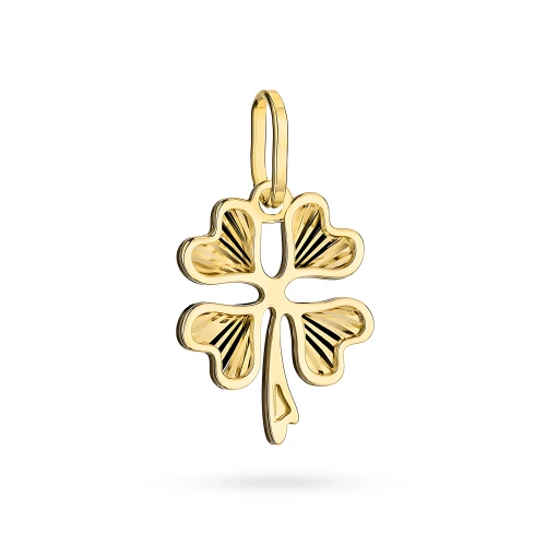 Złota zawieszka diamentowana koniczynka Virino Z-GW-348-585 marko