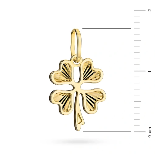 Złota zawieszka diamentowana koniczynka Virino Z-GW-348-585 marko