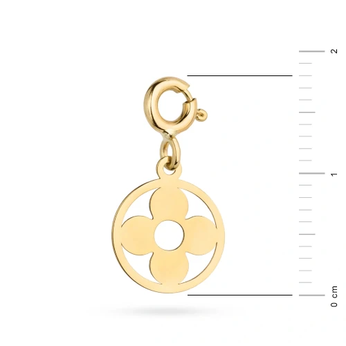 Złota zawieszka kwiatek w kole Charms Z-GW-353-585 marko