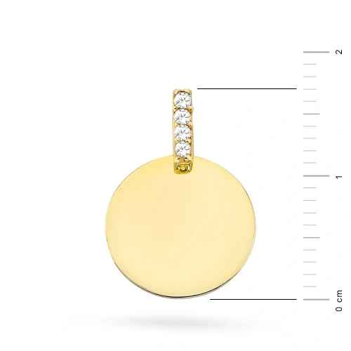 Złota zawieszka pełne koło z cyrkoniami Soledo Z-GW-360-585 marko