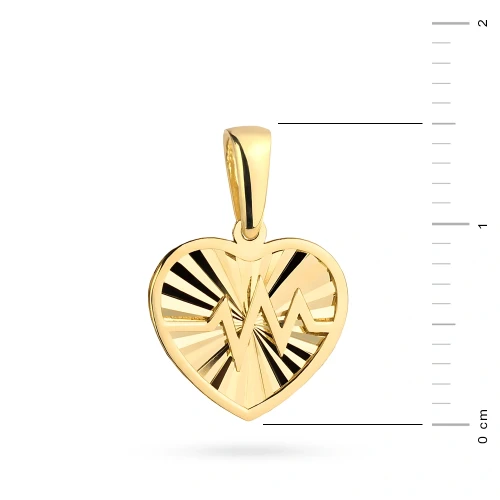 Złota zawieszka diamentowane serce EKG linia życia Virino Z-GW-362-585 marko