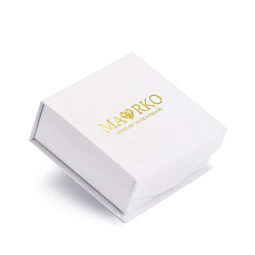 Białe pudełko na biżuterie na magnes komplet A040 marko